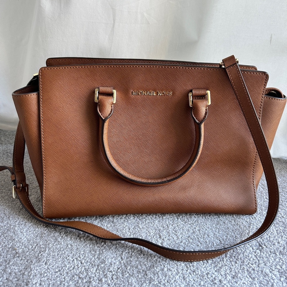 Michael Kors Selma Large Saffiano Leather Satchel